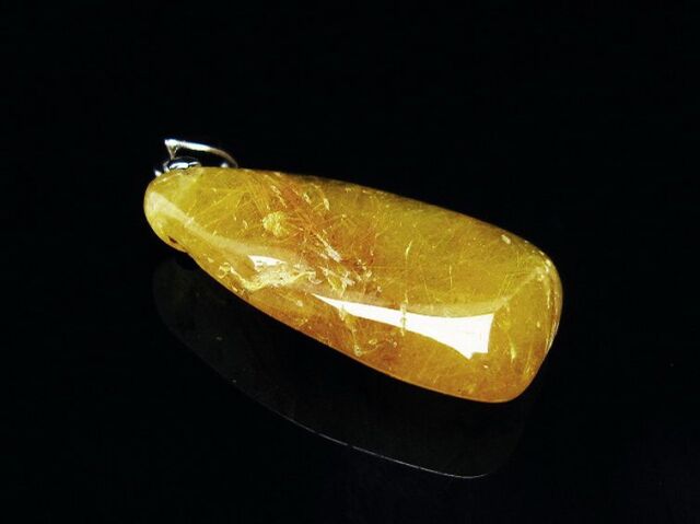 ルチルクォーツ（金針ルチル水晶）ペンダント[T86-6045]