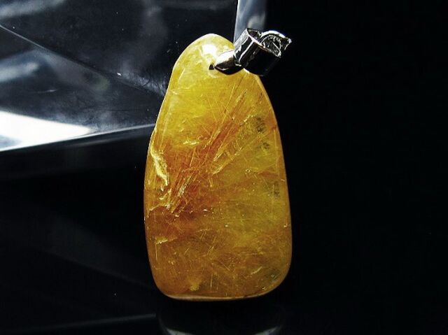 ルチルクォーツ（金針ルチル水晶）ペンダント[T86-6045]