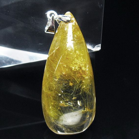 金針ルチル水晶ペンダント[T86-6993]