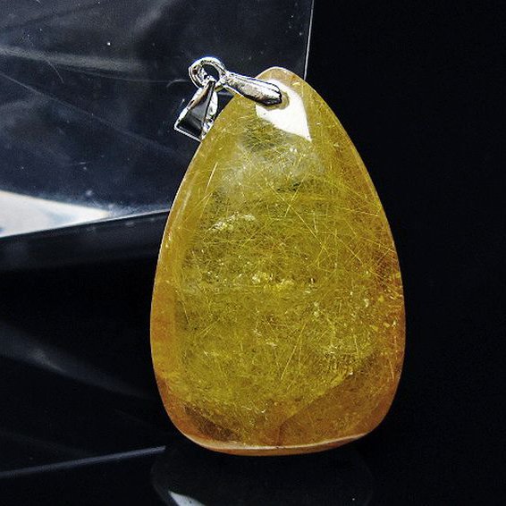 金針ルチル水晶ペンダント[T86-7105]