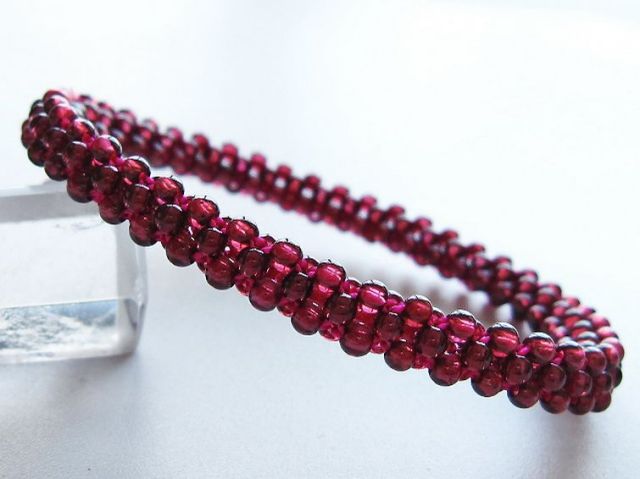 ガーネット ブレスレット 7mm [T87-14613]