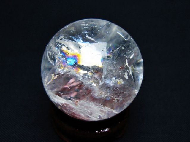 虹入りヒマラヤ水晶丸玉 29mm [t91-9144]