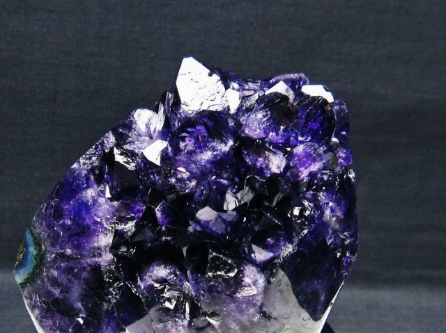 パワーストーン 天然石 ウルグアイ産アメジストクラスター[T95-11157]