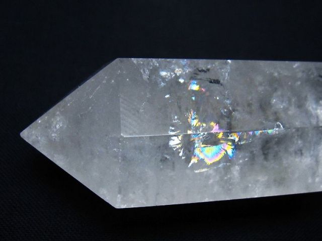 虹入りヒマラヤ水晶ダブルポイント [t98-2519]