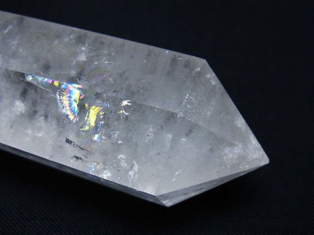 虹入りヒマラヤ水晶ダブルポイント [t98-2519]