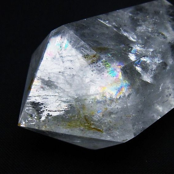 虹入りヒマラヤ水晶ダブルポイント [t98-2605]