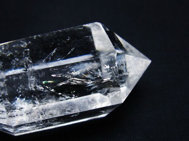 虹入りヒマラヤ水晶ダブルポイント [t98-2613]