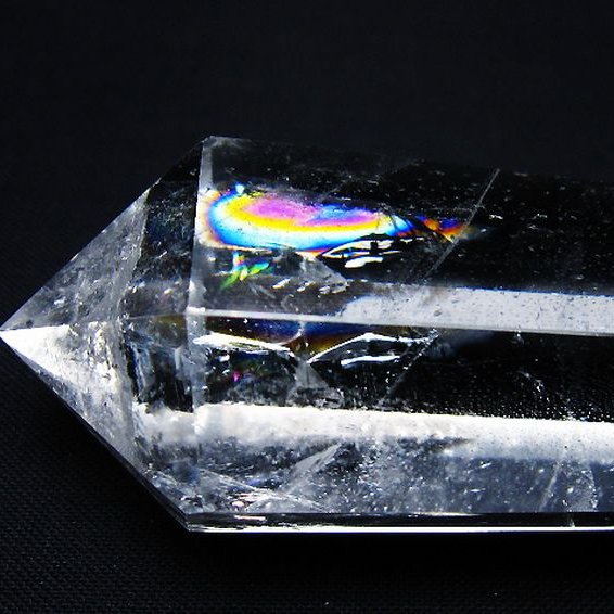 虹入りヒマラヤ水晶ダブルポイント [t98-2669]
