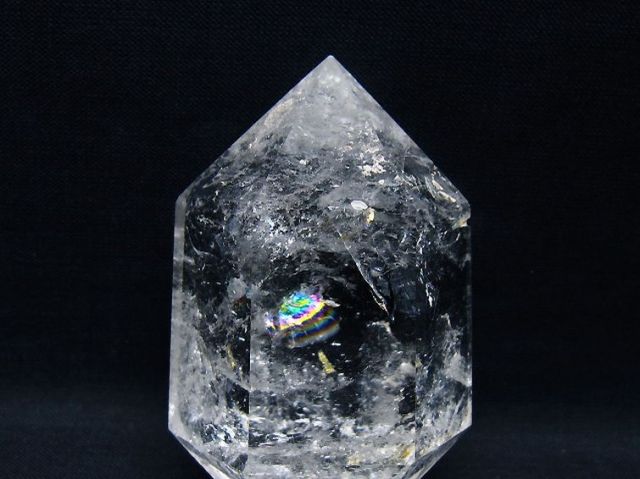 虹入りヒマラヤ水晶ダブルポイント [t98-2676]