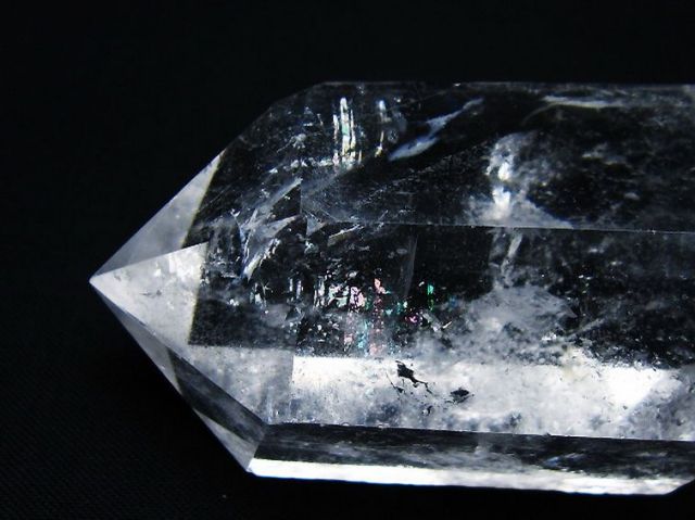 虹入りヒマラヤ水晶ダブルポイント [t98-2684]