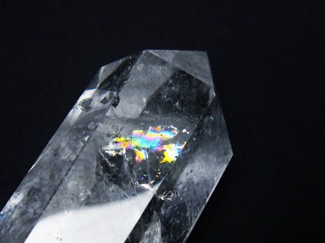 虹入りヒマラヤ水晶ダブルポイント [t98-2694]