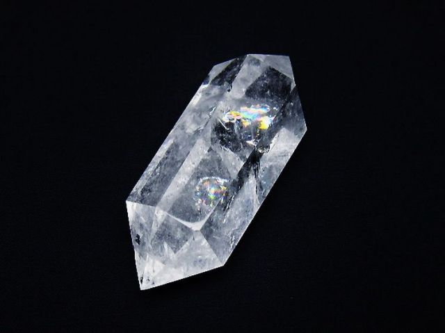 虹入りヒマラヤ水晶ダブルポイント [t98-2694]