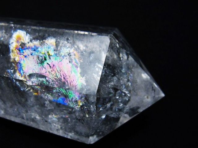 虹入りヒマラヤ水晶ダブルポイント [t98-2723]