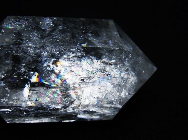 虹入りヒマラヤ水晶ダブルポイント [t98-2734]