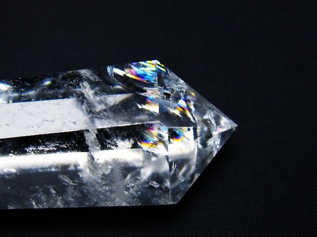 虹入りヒマラヤ水晶ダブルポイント [t98-2747]