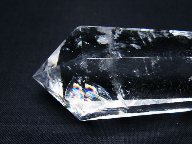 虹入りヒマラヤ水晶ダブルポイント [t98-2747]