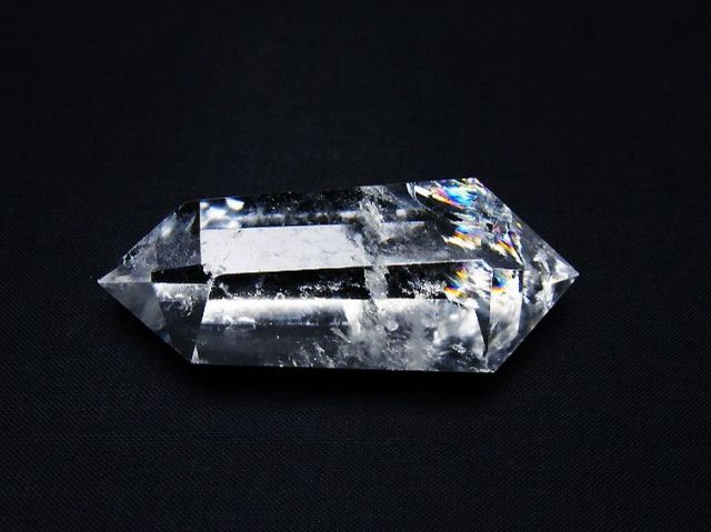 虹入りヒマラヤ水晶ダブルポイント [t98-2747]