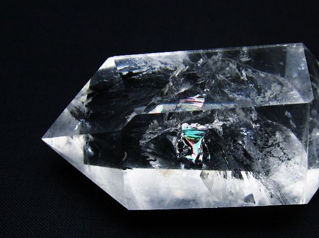 虹入りヒマラヤ水晶ダブルポイント [t98-2763]