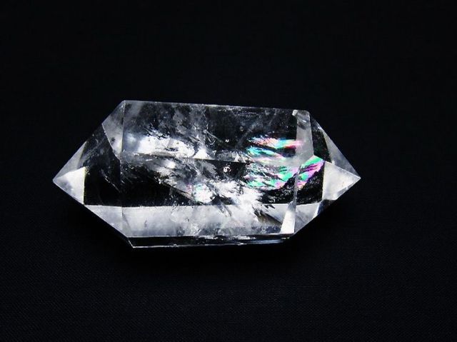 虹入りヒマラヤ水晶ダブルポイント [t98-2763]