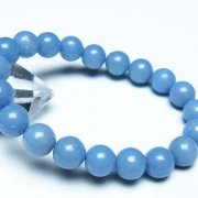 【香ページ】「天使の石」エンジェライトのマニ車彫りのブレスレット❣️ 香ページ】「天使の石」エンジェライトのマニ車彫りの