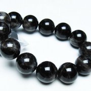モリオン 純天然 黒水晶 ブレスレット 18mm [T112-7370]