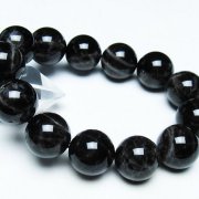 モリオン 純天然 黒水晶 ブレスレット 18mm [T112-7374]