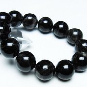 モリオン 純天然 黒水晶 ブレスレット 19mm [T112-7378]