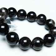 モリオン 純天然 黒水晶 ブレスレット 18mm [T112-7381]