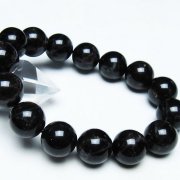 モリオン 純天然 黒水晶 ブレスレット 14mm [T112-7438]