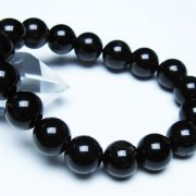 モリオン 純天然 黒水晶 ブレスレット 12mm [t112-7647]