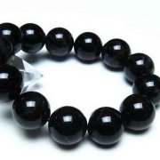 モリオン 純天然 黒水晶 ブレスレット 18mm [t112-8228]