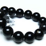 モリオン 純天然 黒水晶 ブレスレット 18mm [t112-8232]