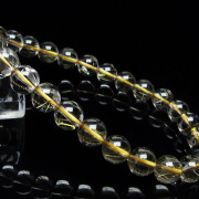 ゴールドタイチンルチルブレスレット7mm[T116-11377]