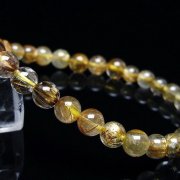 ゴールドタイチンルチルブレスレット 6mm [t116-12806]
