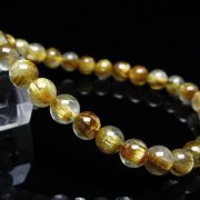 高品質２♡ ゴールドタイチンルチルブレスレット タイチンルチルクォーツ ブレスレット 15mm ルチルクォーツ