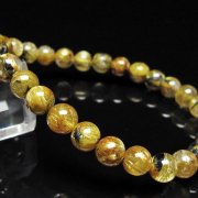 ゴールドタイチンルチルブレスレット 6mm [t116-13092]