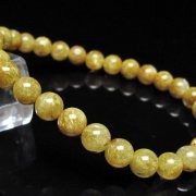 ゴールドタイチンルチルブレスレット 6mm [t116-13157]