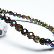 レインボーオーラ 64面カット ブレスレット 5mm [T125-6333]