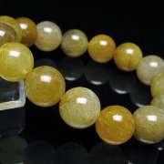 金針ルチル水晶ブレスレット 14mm [t132-15758]