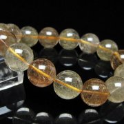 金針ルチル水晶ブレスレット 14mm [t132-16023]