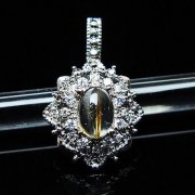 ファイナルグレード金針ルチル水晶ペンダント[T134-4322]