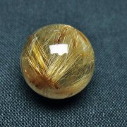 ゴールドタイチンルチル入り水晶丸玉 17mm [t145-2268]