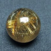ゴールドタイチンルチル入り水晶丸玉 20mm [t145-2477]