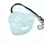 糸魚川翡翠布袋様ペンダント [t146-3557]