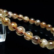 ファイナルグレード金針ルチル水晶ブレスレット 7mm [t15-11243]