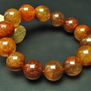 金針ルチル水晶ブレスレット 16mm [t15-9774]