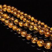ゴールドタイチンルチルネックレス 12mm [t162-441]