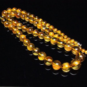 ゴールドタイチンルチルネックレス 12mm [T162-443]
