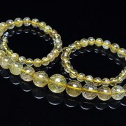 ゴールドタイチンルチルネックレス11mm