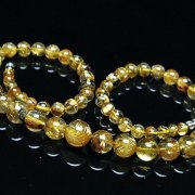 ゴールドタイチンルチルネックレス 10mm [t162-734]